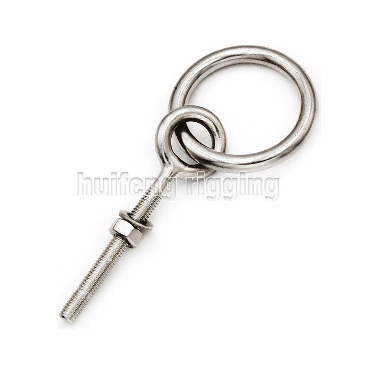 Baut mata dengan cincin dilas, dengan mesin cuci & mur